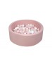 Μπαλόπισίνα baby pink με ροζ , δίαφανες & λευκές μπάλες
